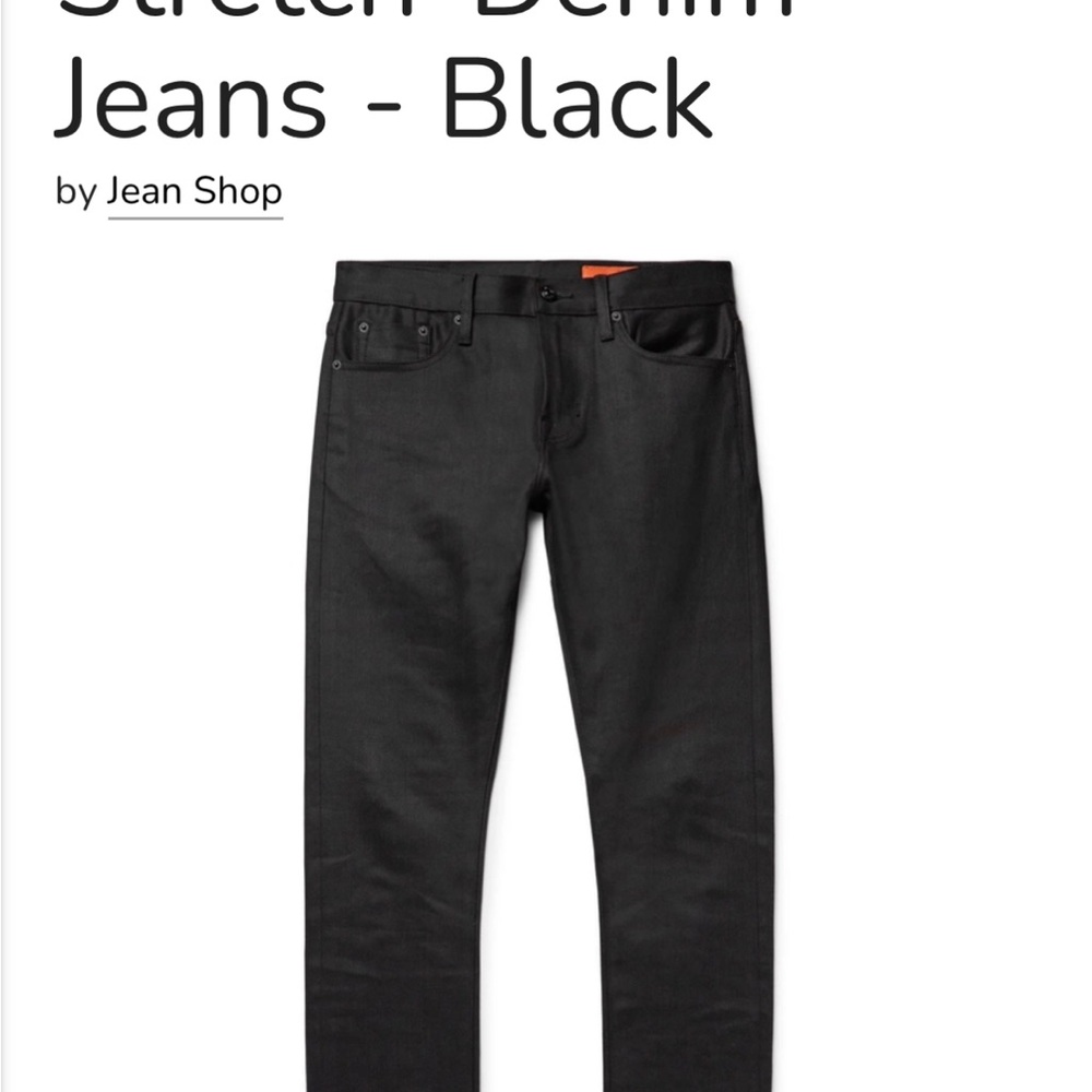 Men's Jean Shop ‘Jim’ Black Stretch Denim Jeans Slim Skinny Fit